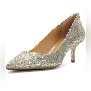 Michael Kors glitter kitten heel shoe